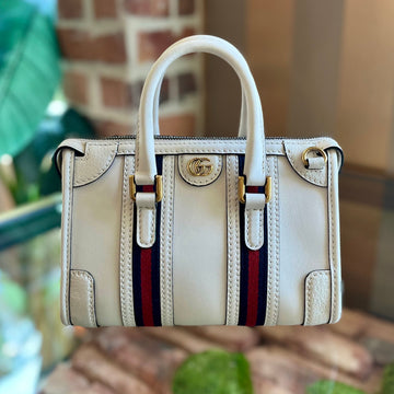 GUCCI Koi Calfskin Small Bauletto Duffle Top Handle Bag