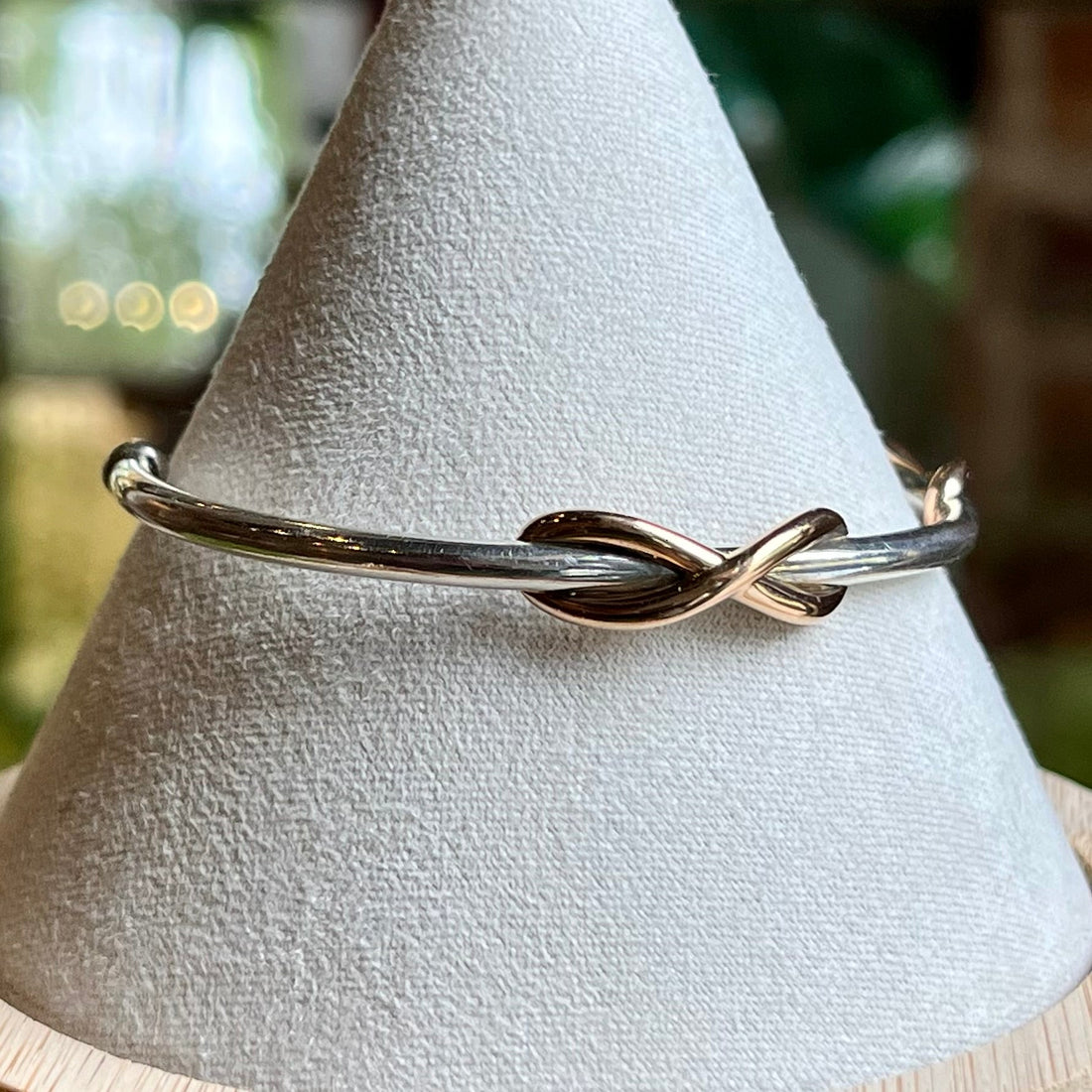 TIFFANY & CO. Infinity Double Cuff Bracelet Sterling Silver 18K Rose Gold