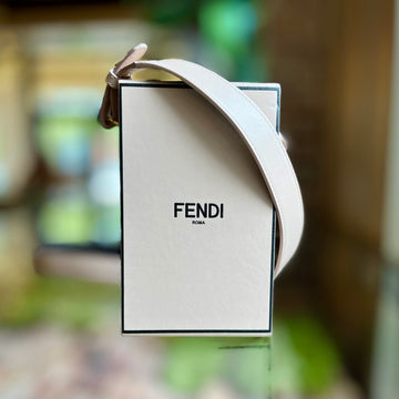 FENDI Vitello Fluffy Logo Vertical Box Crossbody