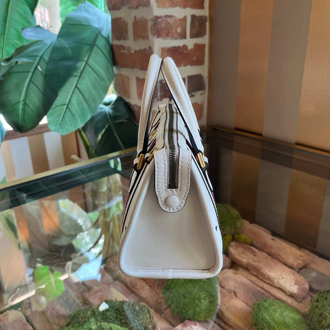 GUCCI Koi Calfskin Small Bauletto Duffle Top Handle Bag