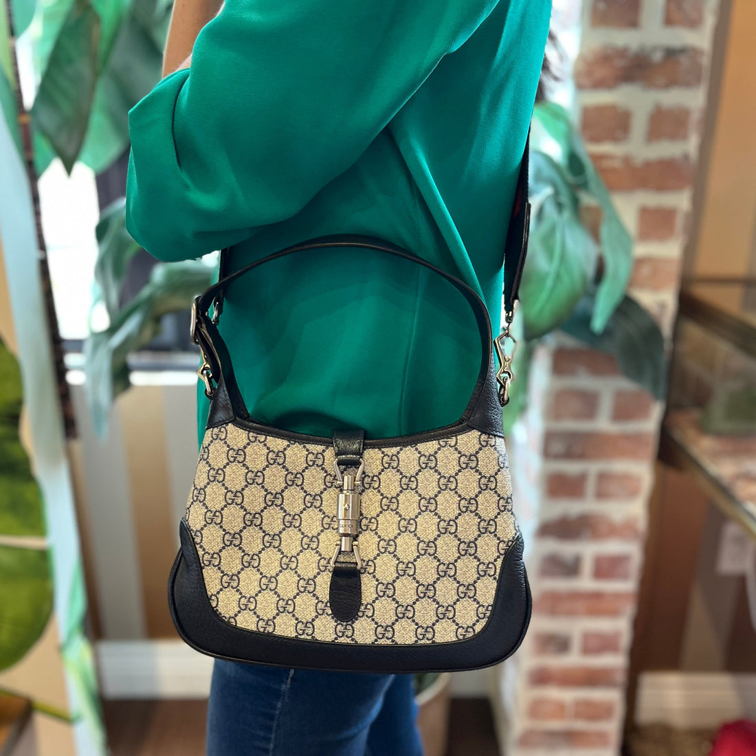 GUCCI Jackie 1961 Small GG Supreme Canvas Hobo Bag