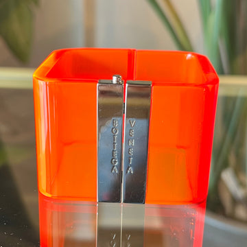 BOTTEGA VENETA Orange Acrylic Clamper Bracelet