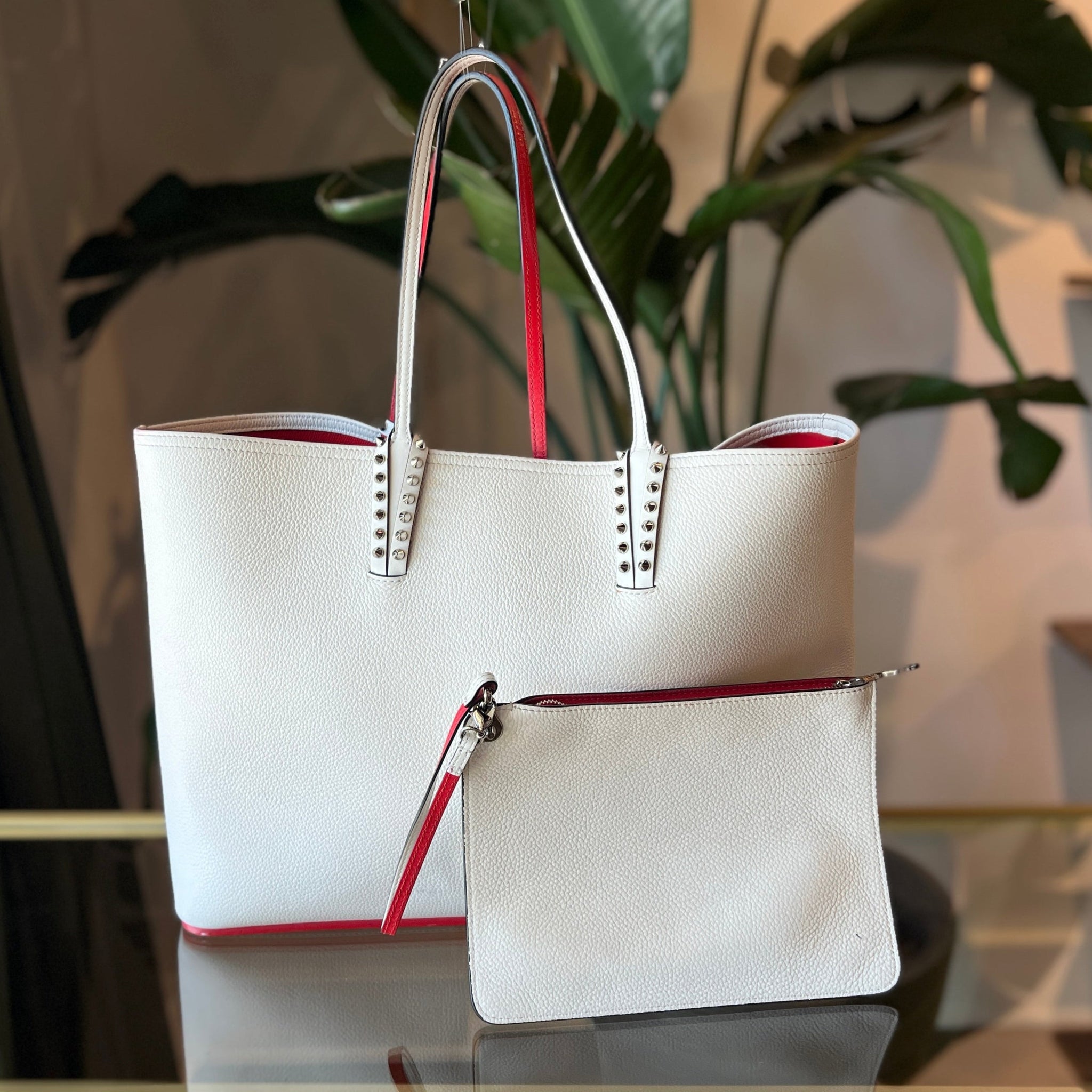 CHRISTIAN LOUBOUTIN  Cabata Soft Grained Leather Tote Bag