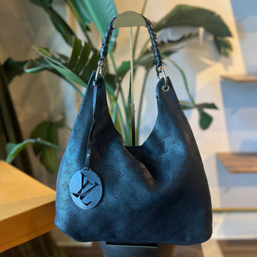 LOUIS VUITTON Black Mahina Hobo Shoulder Bag