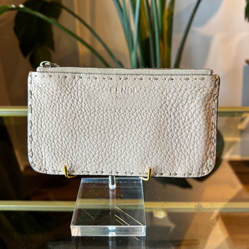 FENDI Cuoio Romano Selleria Zip Card Holder
