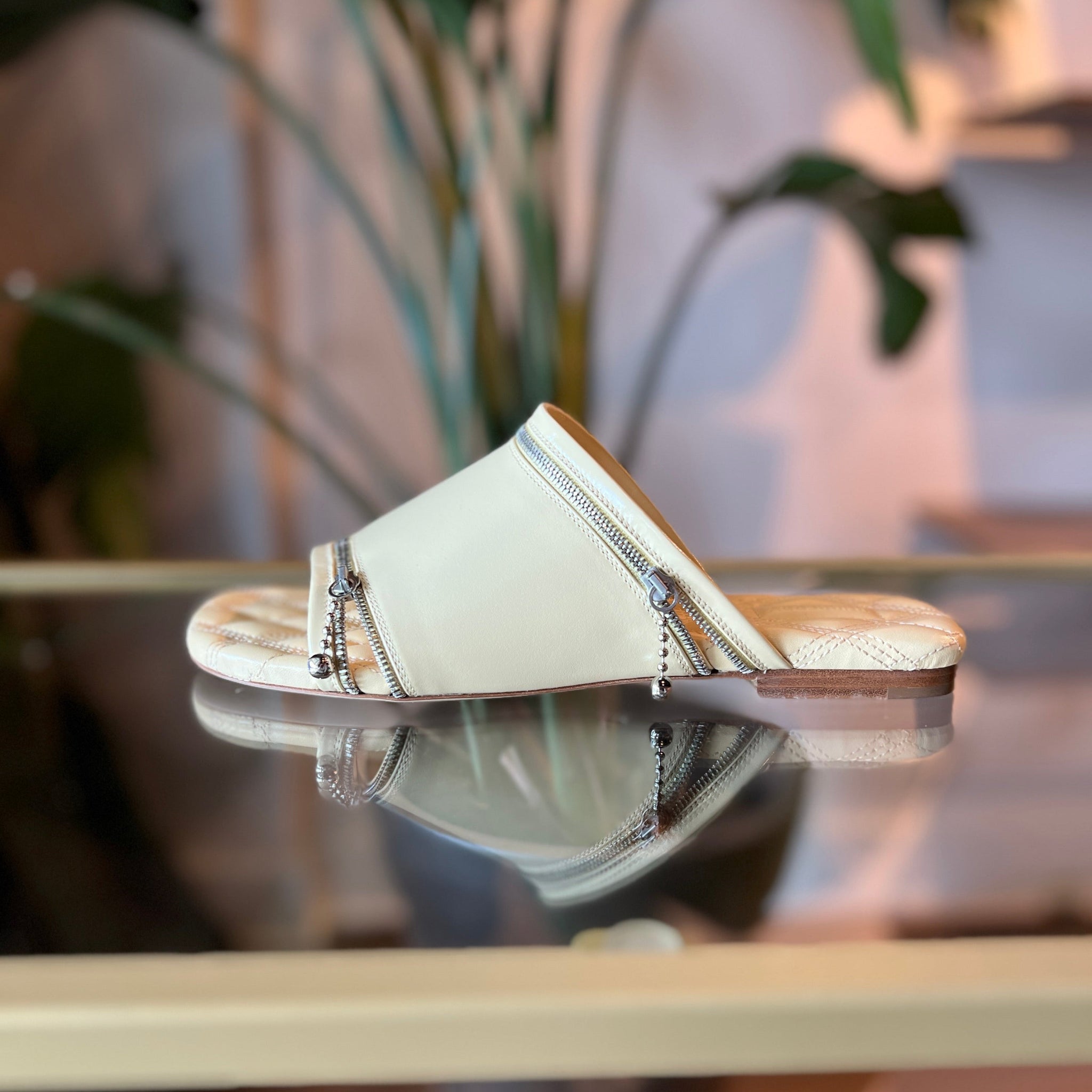 BURBERRY Peep Zip Sandals SZ 39