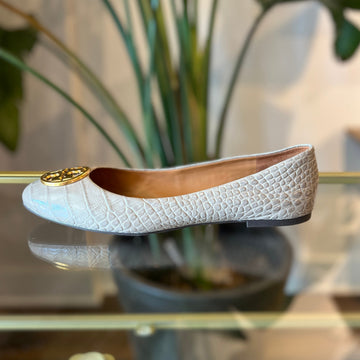 TORY BURCH Chelsea Croco Embossed Ballet Flat SZ 10.5