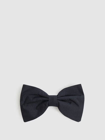 Boyle Grosgrain Silk Bow Tie in Dark Navy