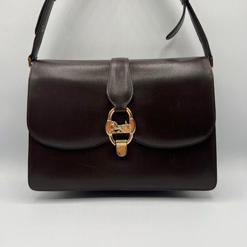 Dark Brown Boxcalf Shoulder Bag