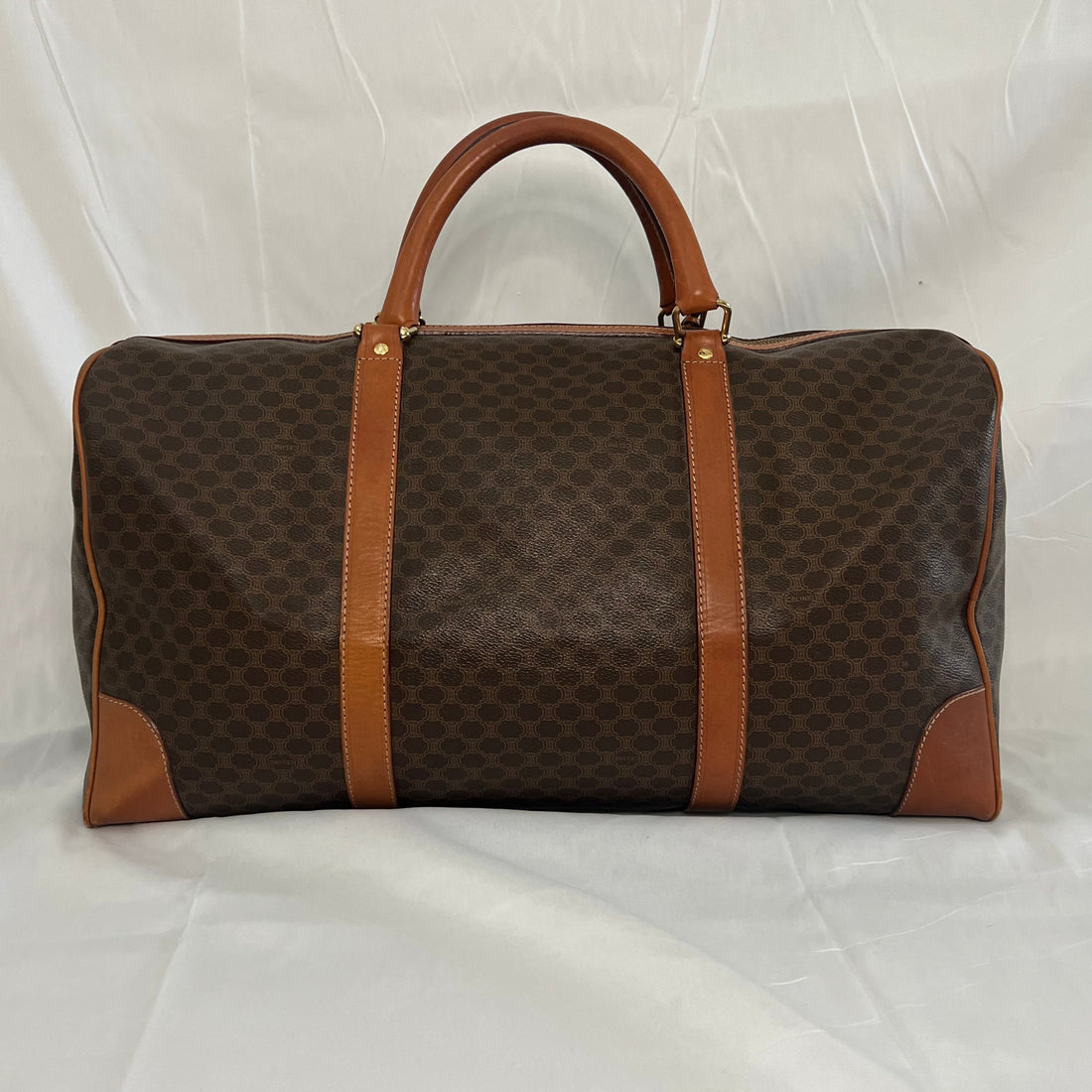 Tan Macadam Boston Weekender