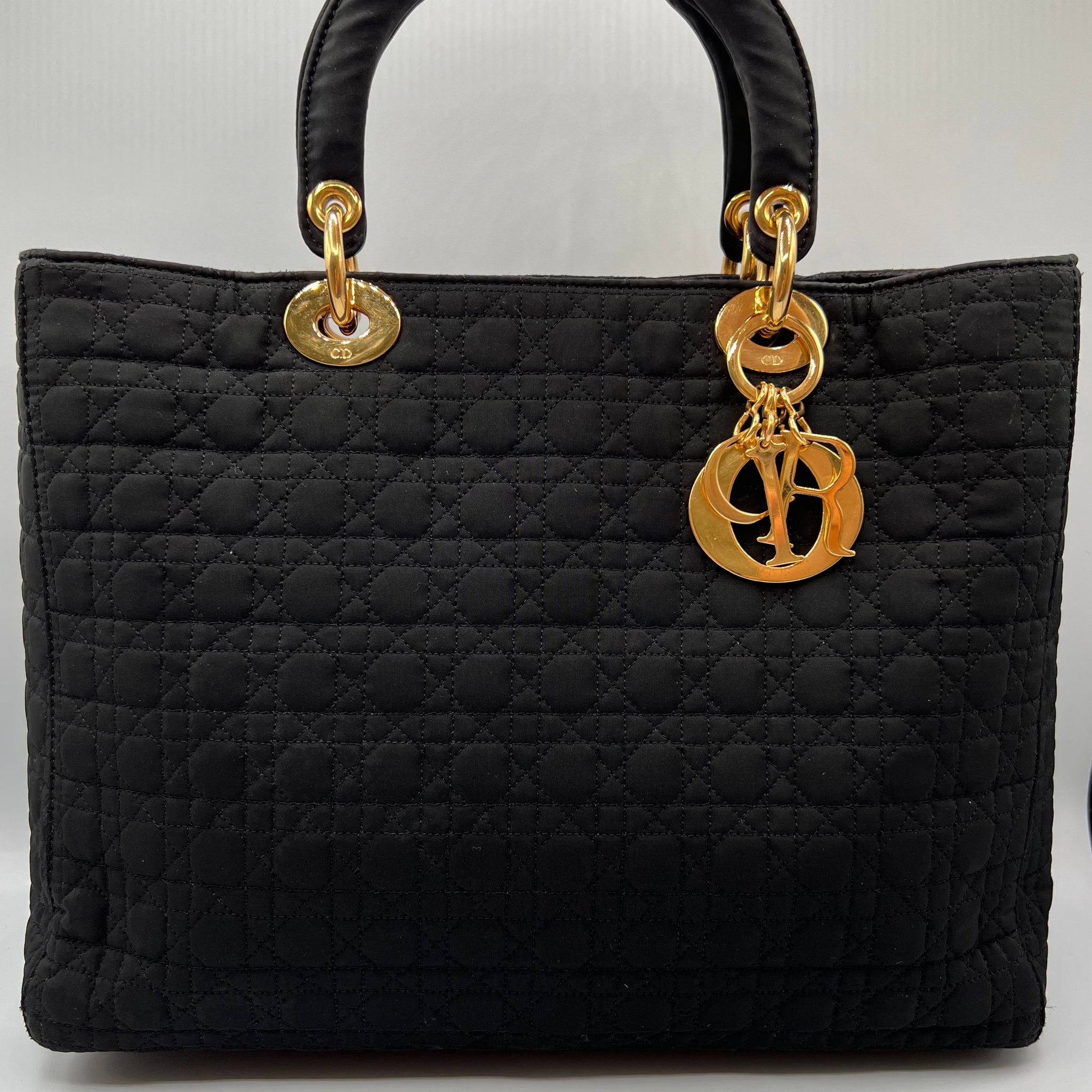 Black Nylon Cannage Large Lady Dior