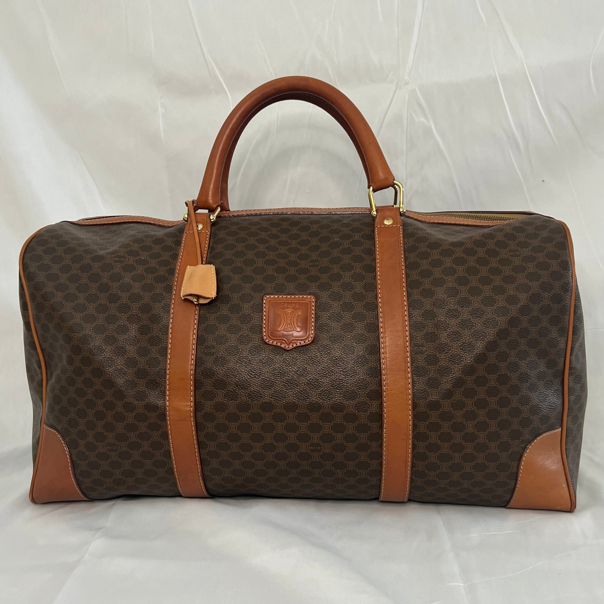 Tan Macadam Boston Weekender