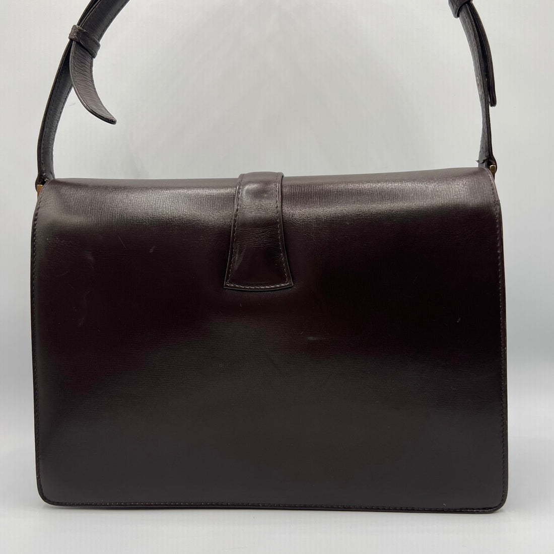 Dark Brown Boxcalf Shoulder Bag