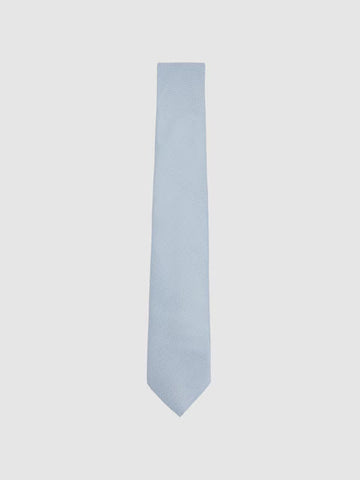 Ceremony Textured Silk Blend Tie in Light Blue