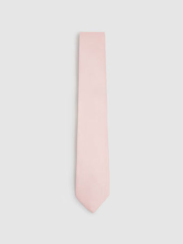 Ceremony Textured Silk Blend Tie in Light Pink